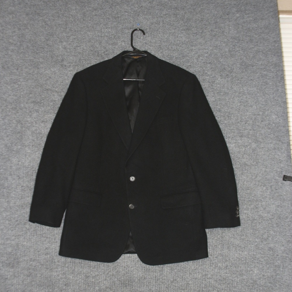Brooks Brothers Blazer Mens 39R Black Two Button 100% Camelhair Luxury Formal